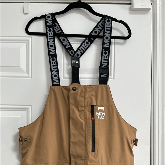 Montec Tan Snow Bib Overalls Fawk Snowboard Pants - Picture 2 of 8